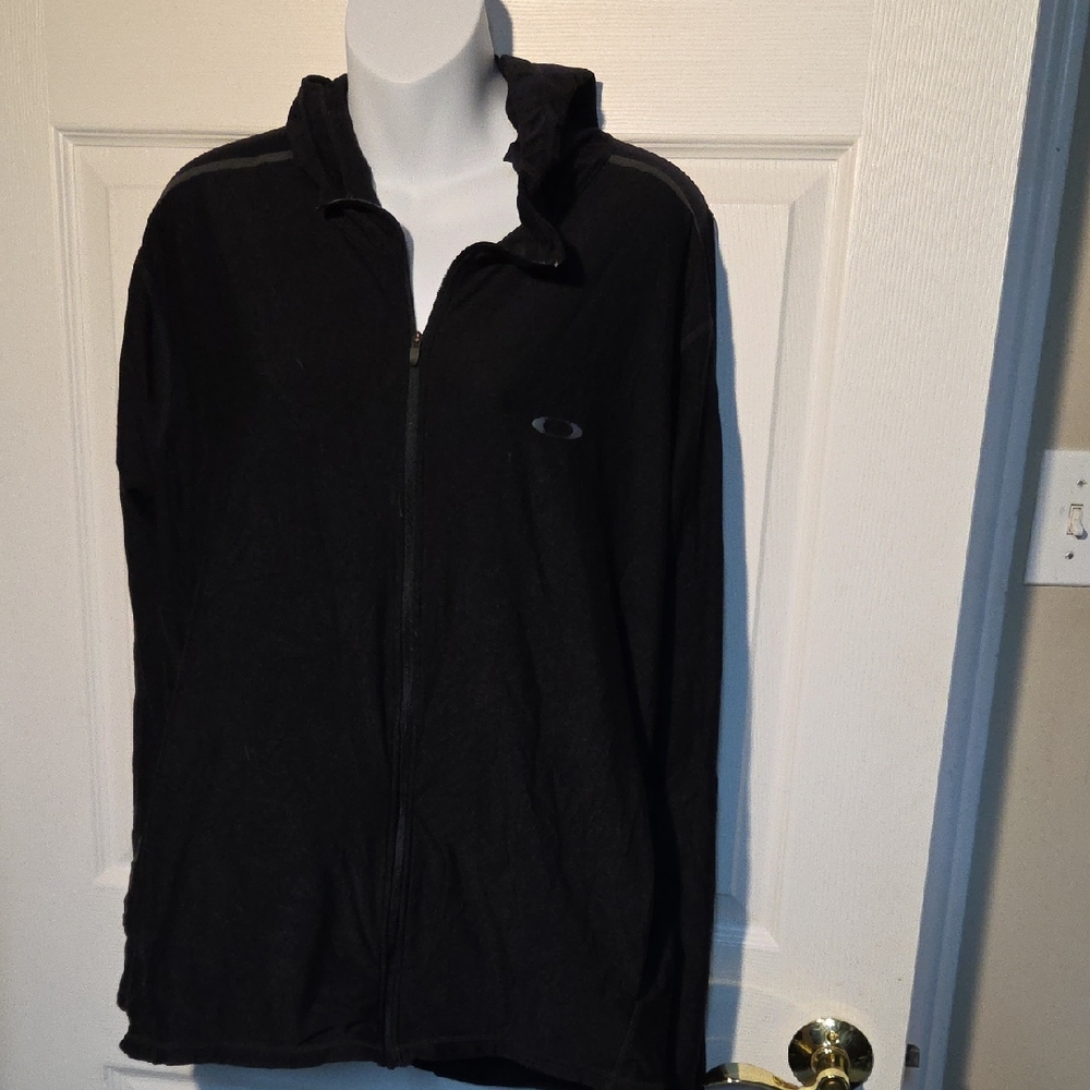 Oakley Black Functional System Full Zip Hooded Jacket Sport Womens XL